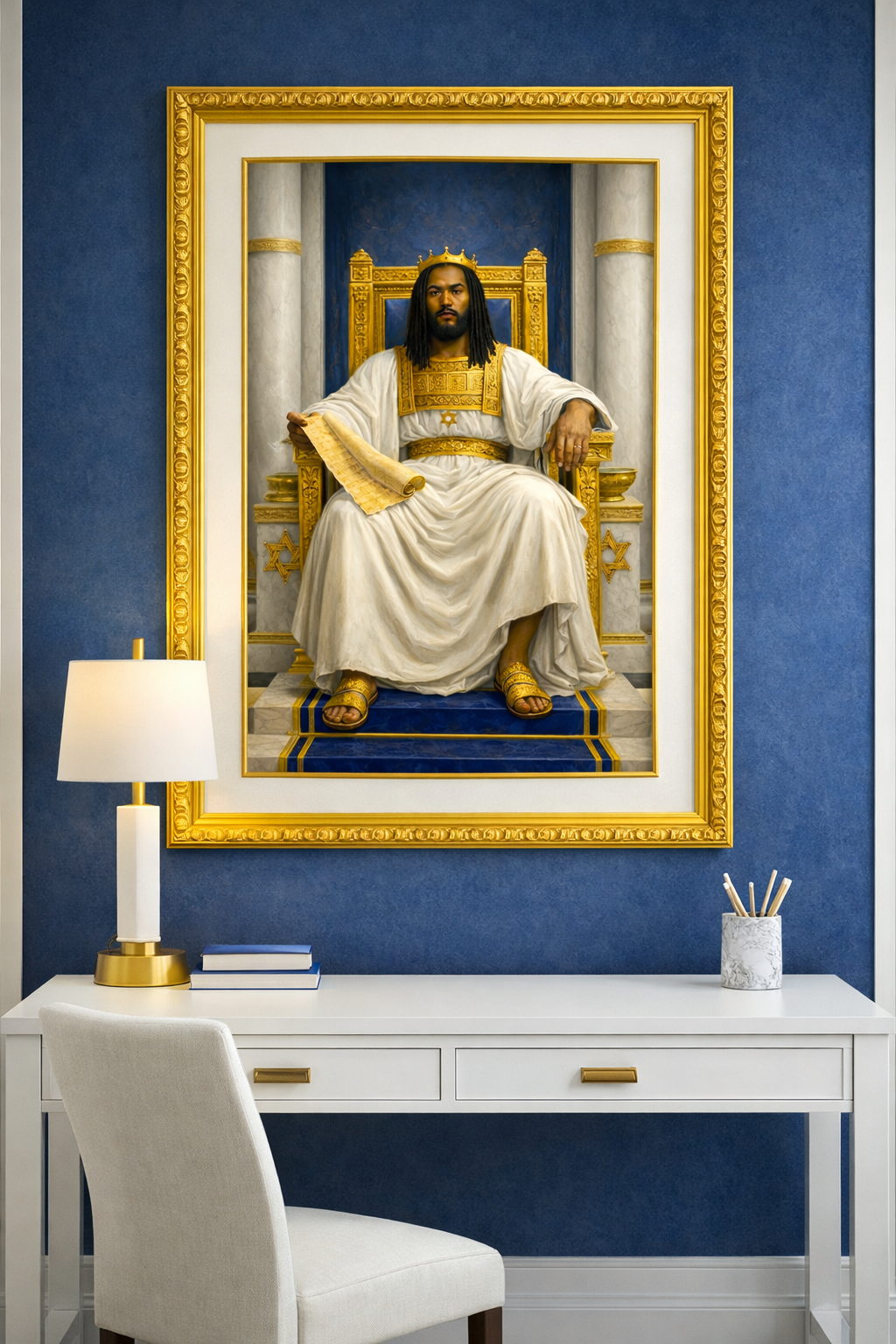 King Solomon – Throne of Wisdom Art Print