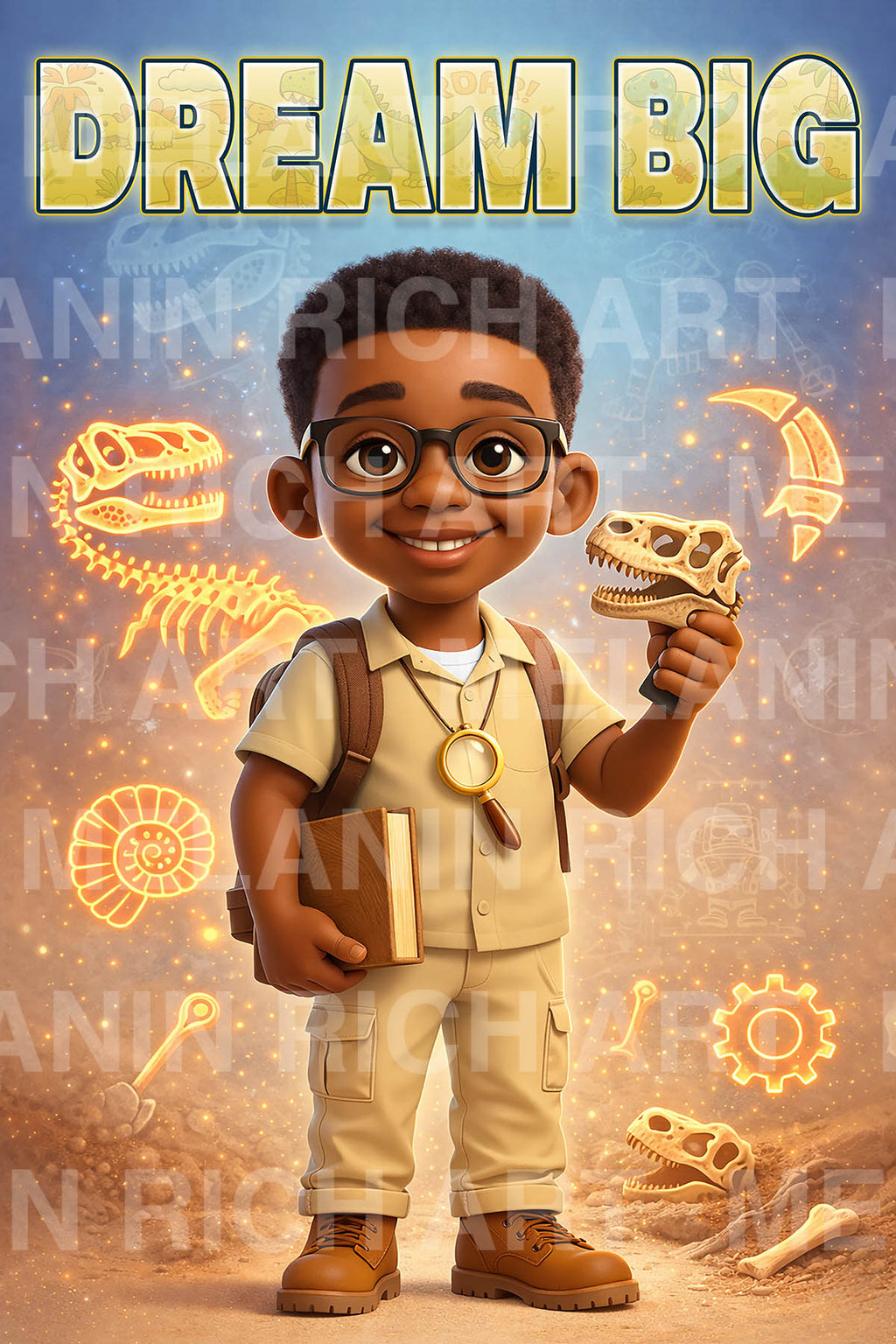 DREAM BIG – Young Explorer Inspirational Art Print