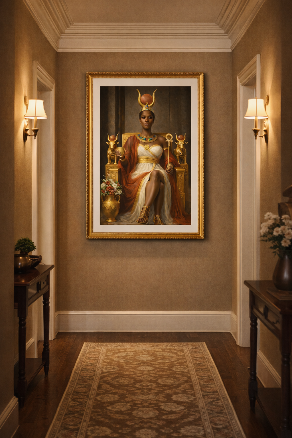 Hathor Goddess of Divine Love Art Print Poster
