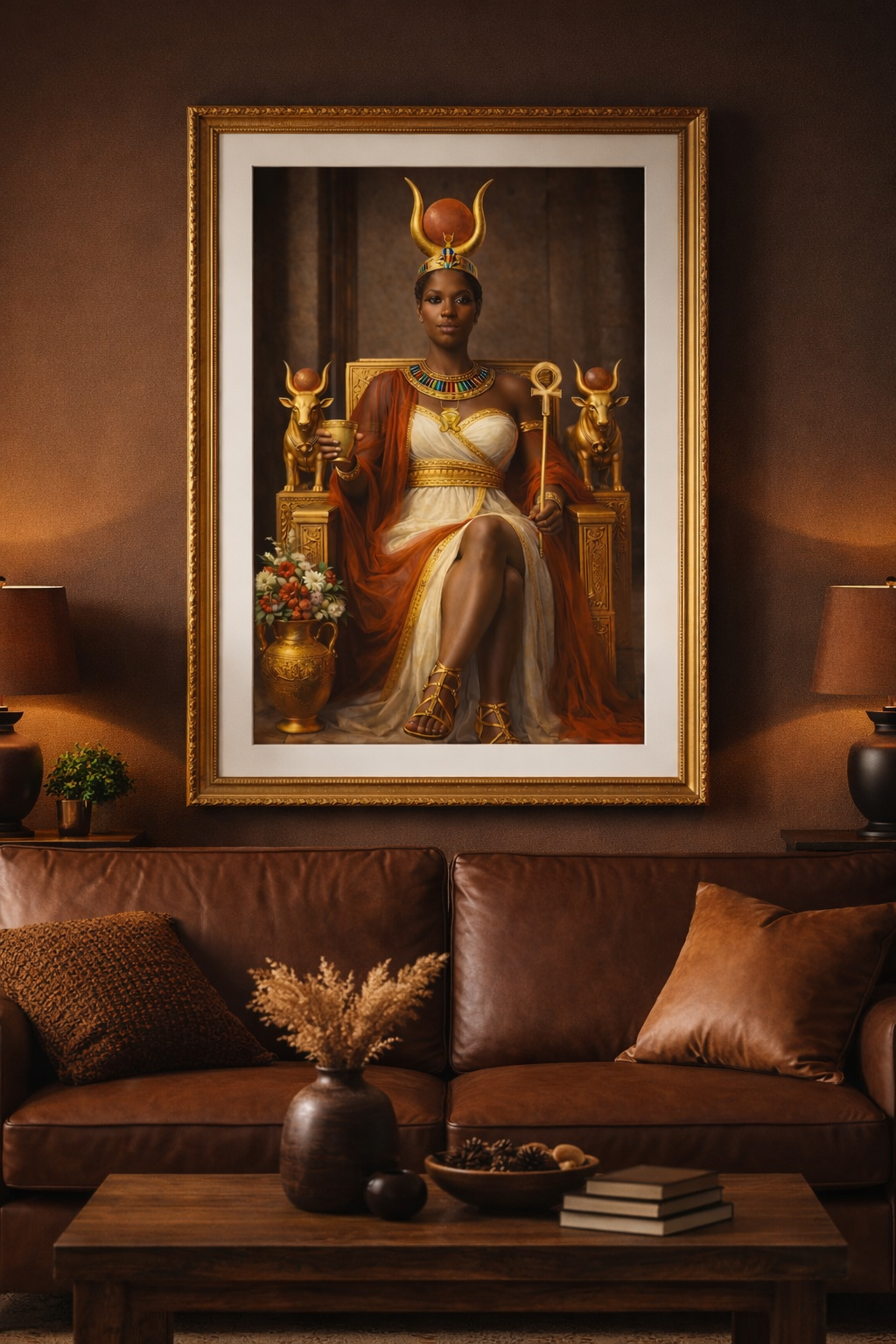 Hathor Goddess of Divine Love Art Print Poster