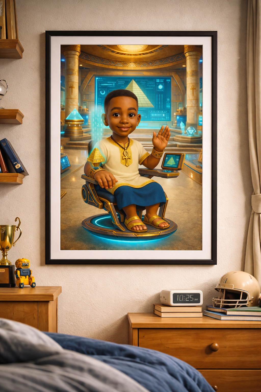 Young Genius Imhotep – Future Architect of Greatness Inspirational Art Print Poster