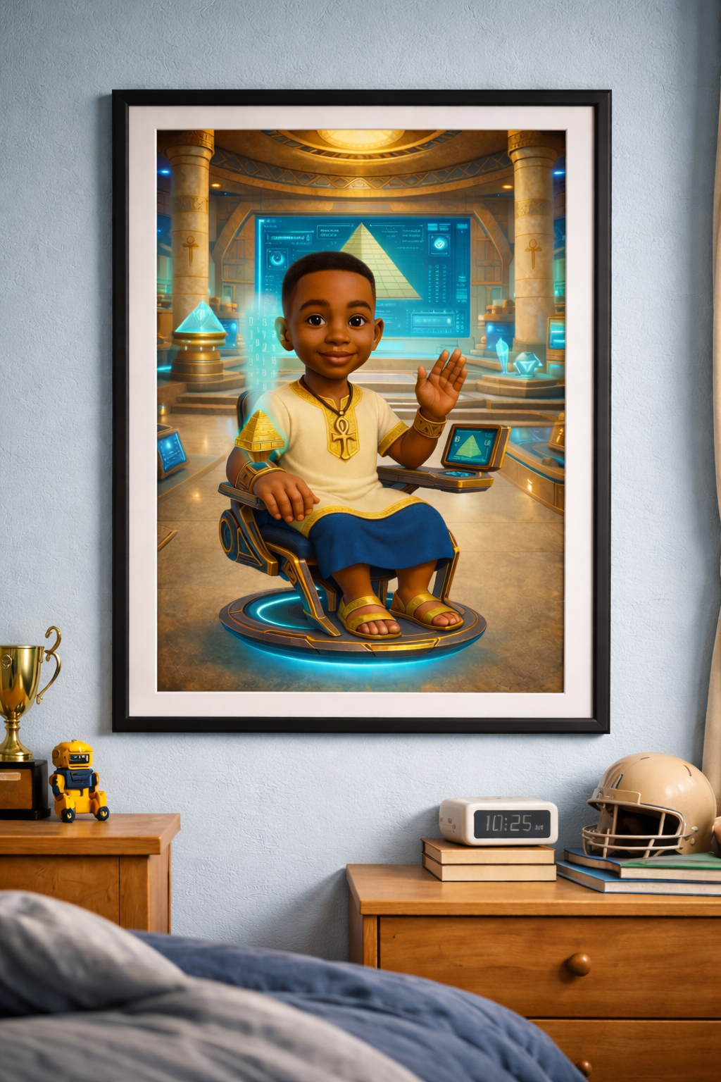 Young Genius Imhotep – Future Architect of Greatness Inspirational Art Print Poster