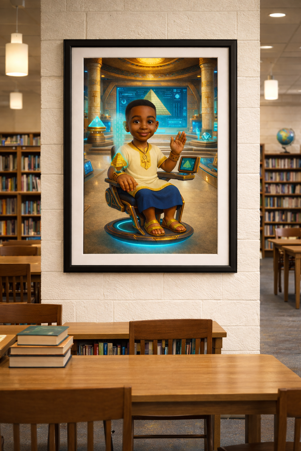 Young Genius Imhotep – Future Architect of Greatness Inspirational Art Print Poster