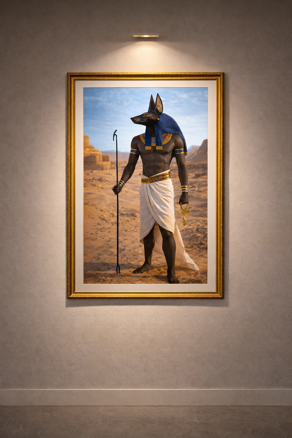 ANUBIS – Guardian of the Sacred Desert Art Print Art Print Poster
