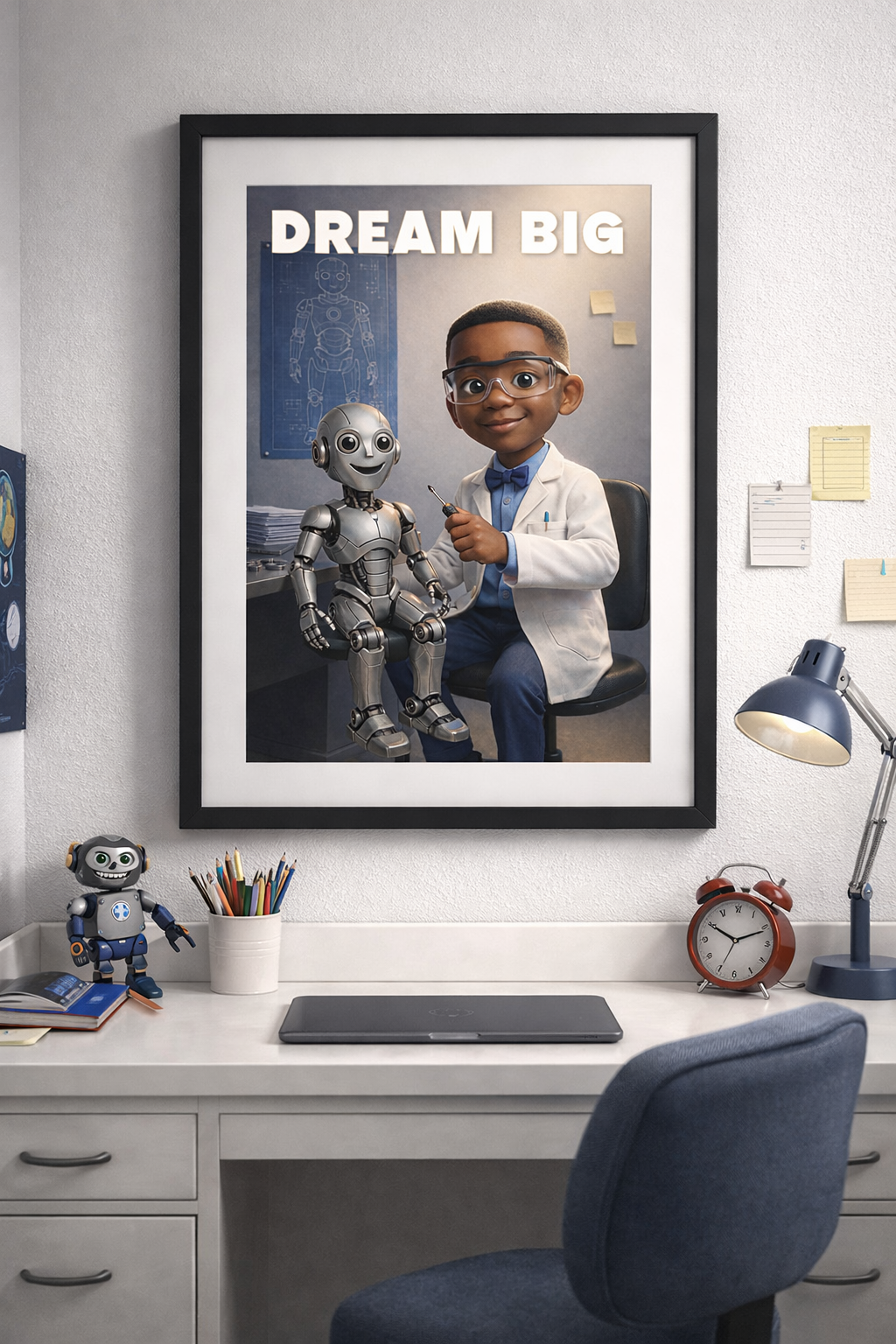 Dream Big – Future Innovator Black Boys Inspirational Art Print Poster