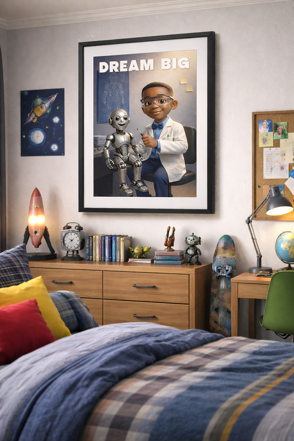 Dream Big – Future Innovator Black Boys Inspirational Art Print Poster