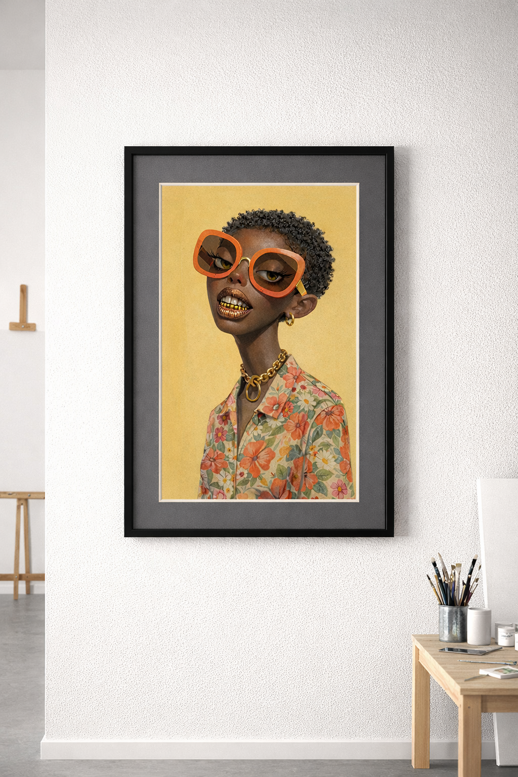 Fly Girl – Golden Confidence Art Print Matte Posters