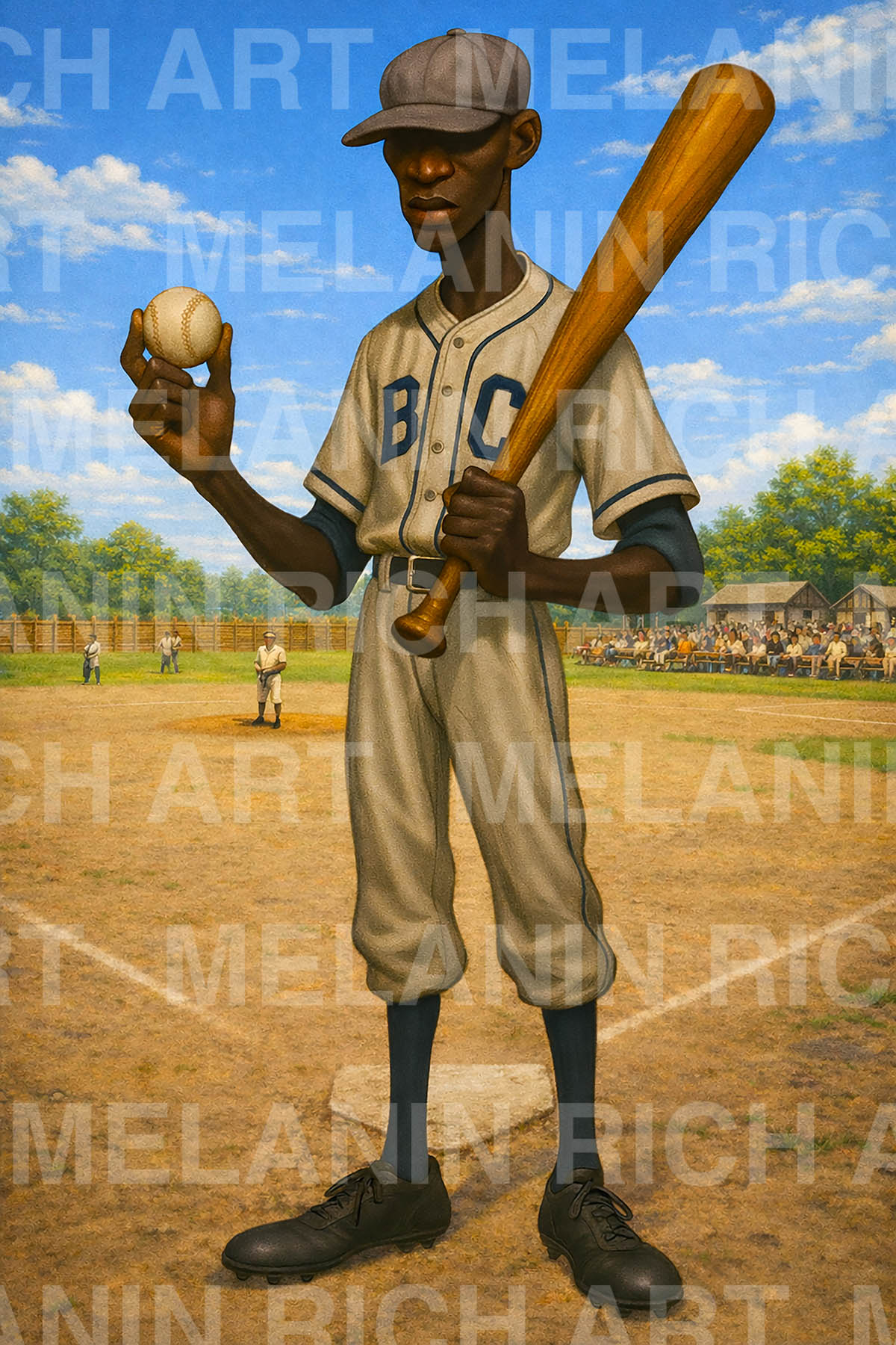 SPIRIT OF THE NEGRO LEAGUE LEGENDS – Vintage Baseball Heritage Art Print