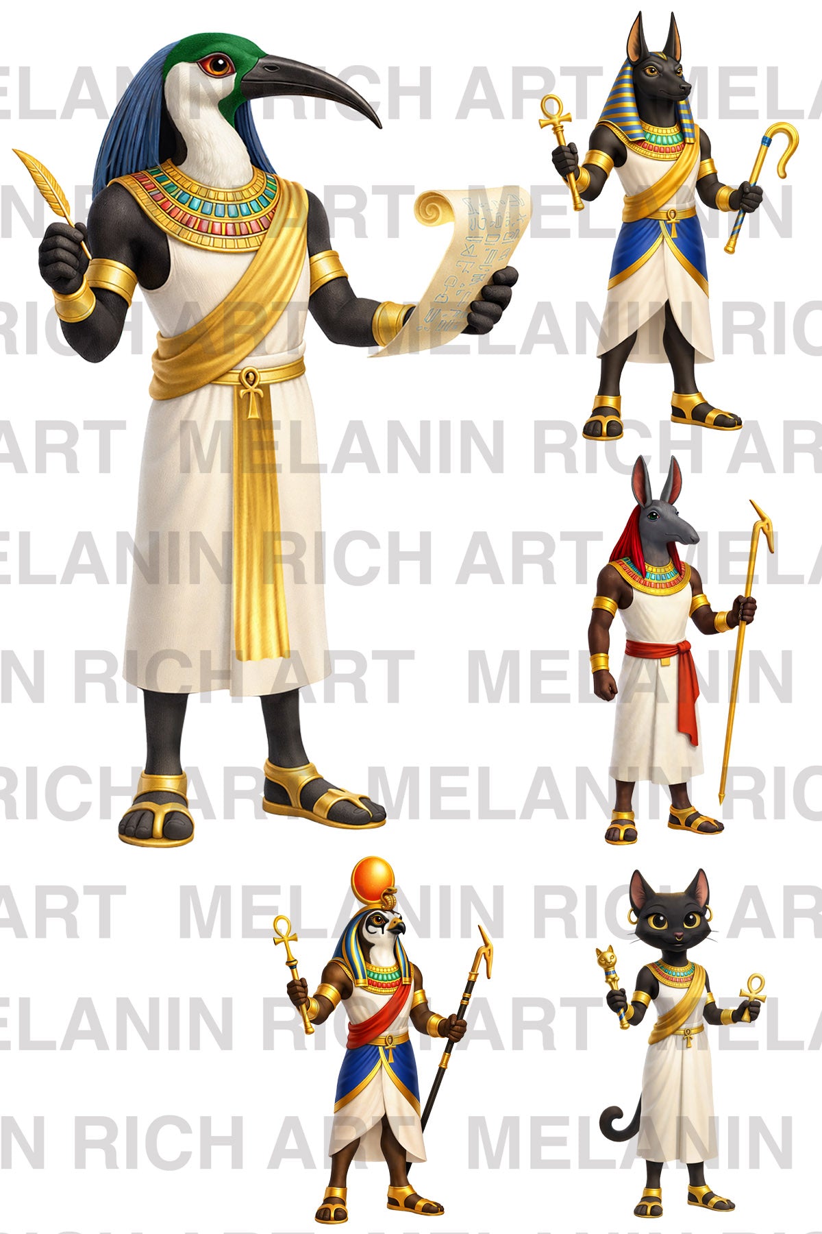 KEMETIC CGI GODS COLLECTION DOWNLOADABLE ART