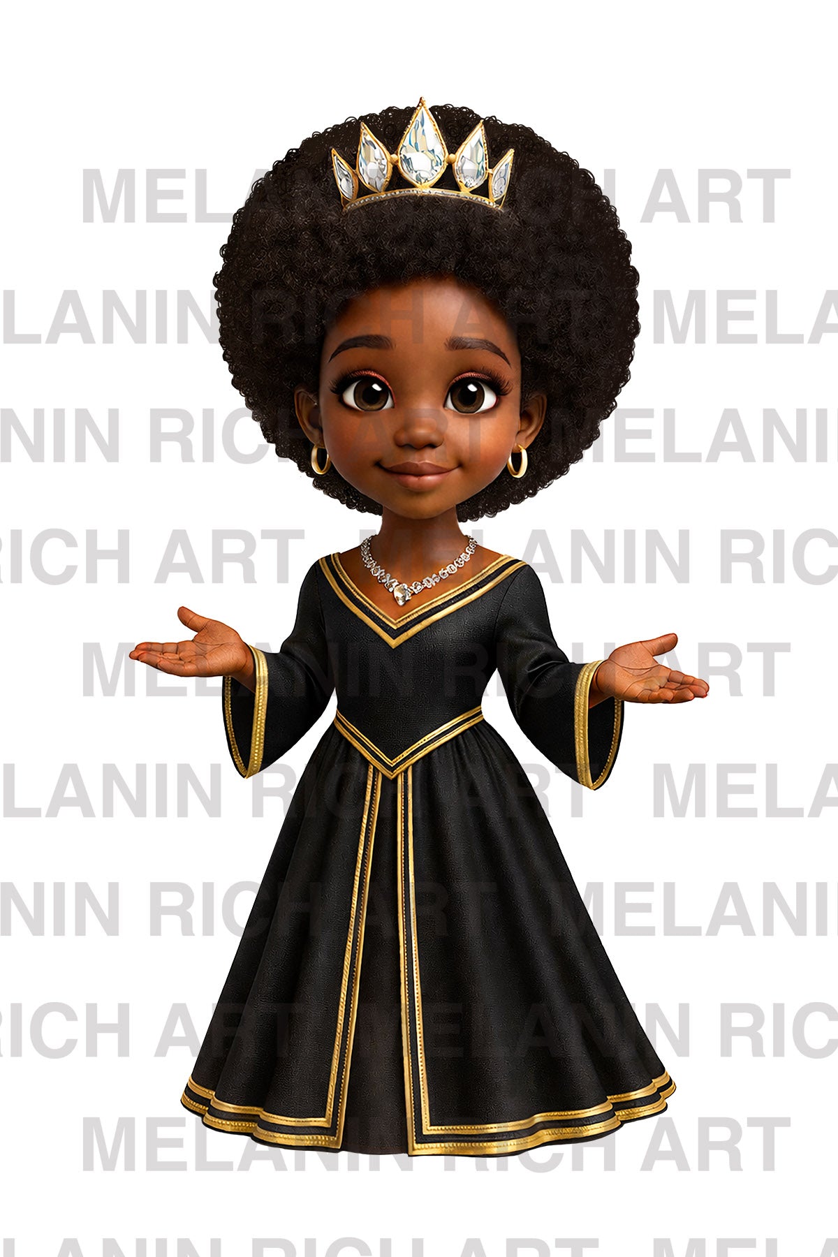 BLACK PRINCESS COLLECTION CLIP ART