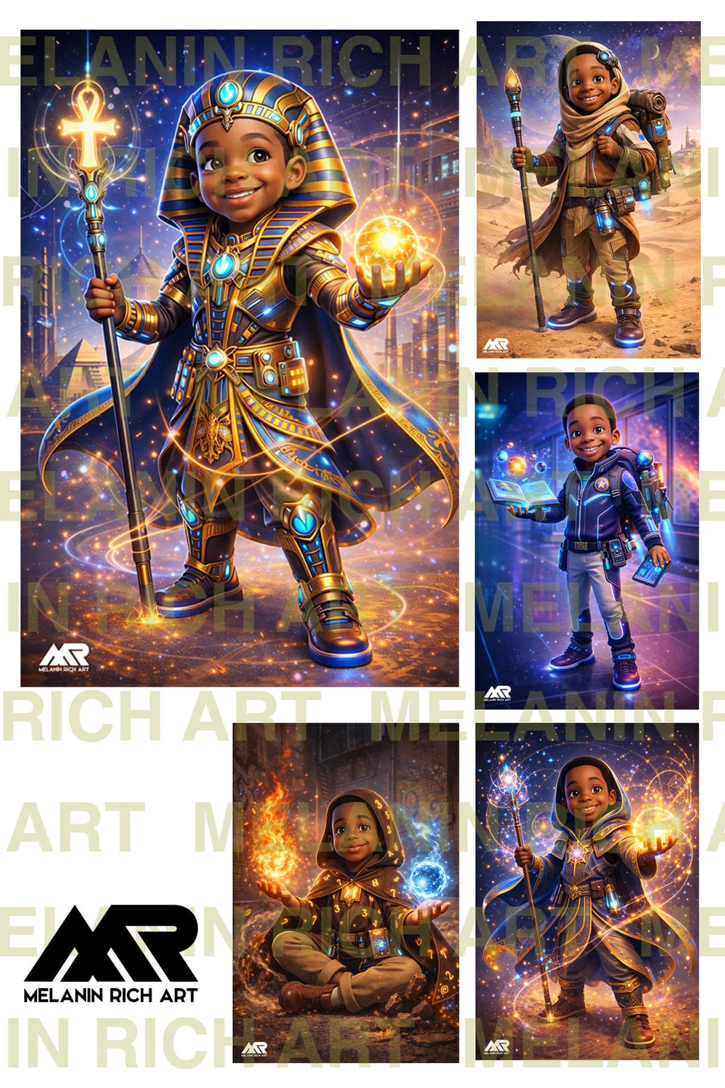 AFRO FUTURE SCI-FI KIDS POSTER COLLECTION DOWNLOADS