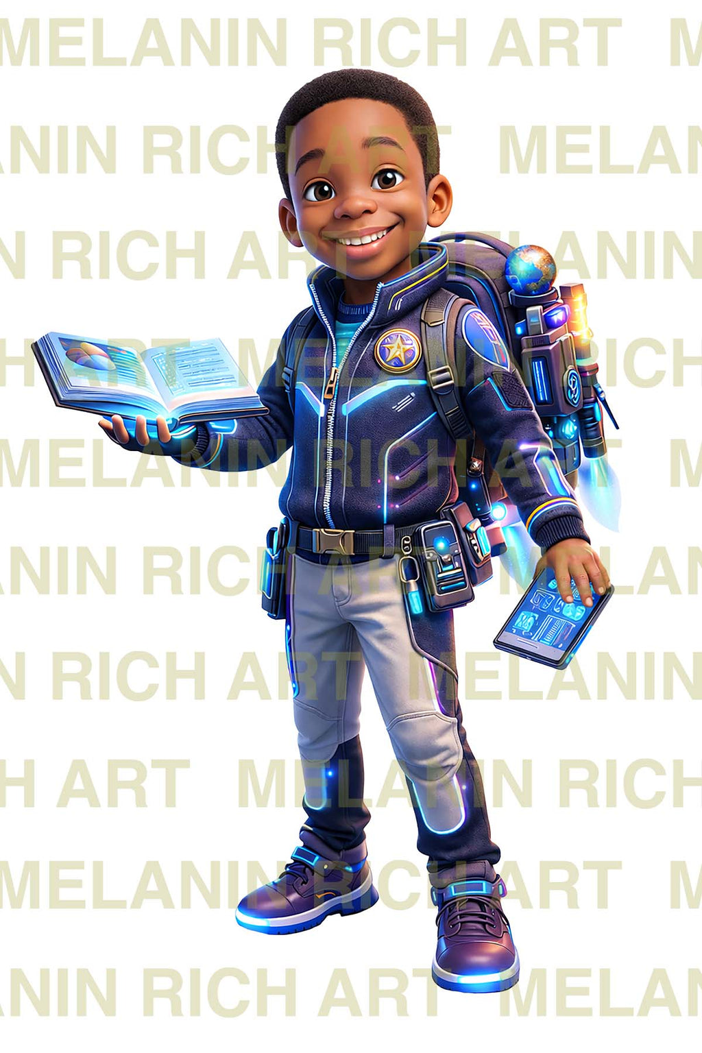 AFROFUTURE SCI-FI KIDS COLLECTION – CGI DIGITAL ART