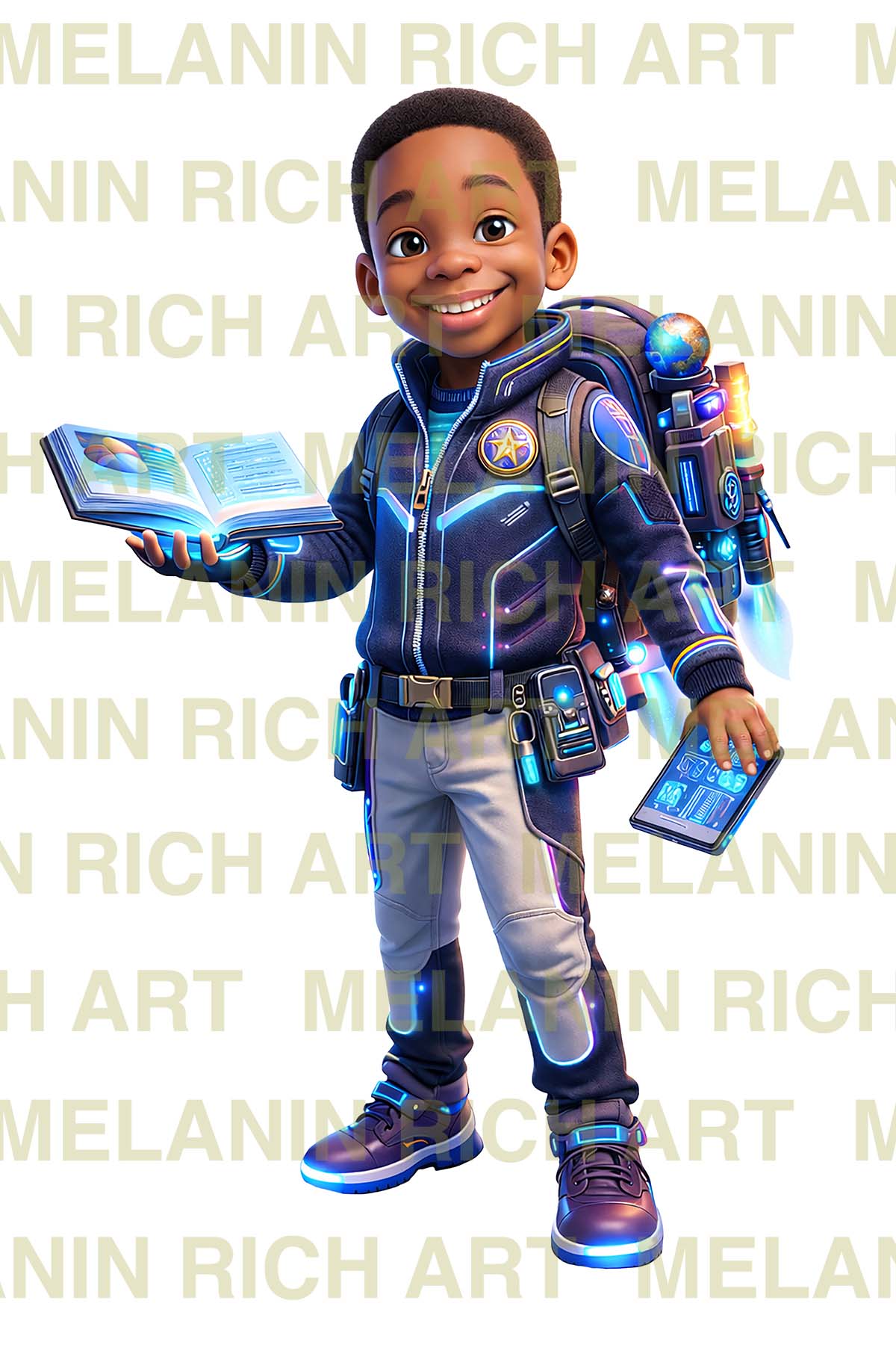 AFROFUTURE SCI-FI KIDS COLLECTION – CGI DIGITAL ART