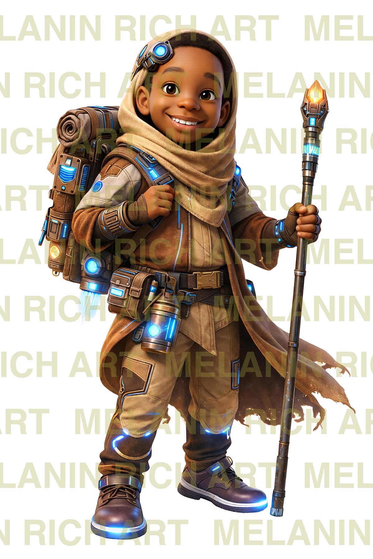 AFROFUTURE SCI-FI KIDS COLLECTION – CGI DIGITAL ART