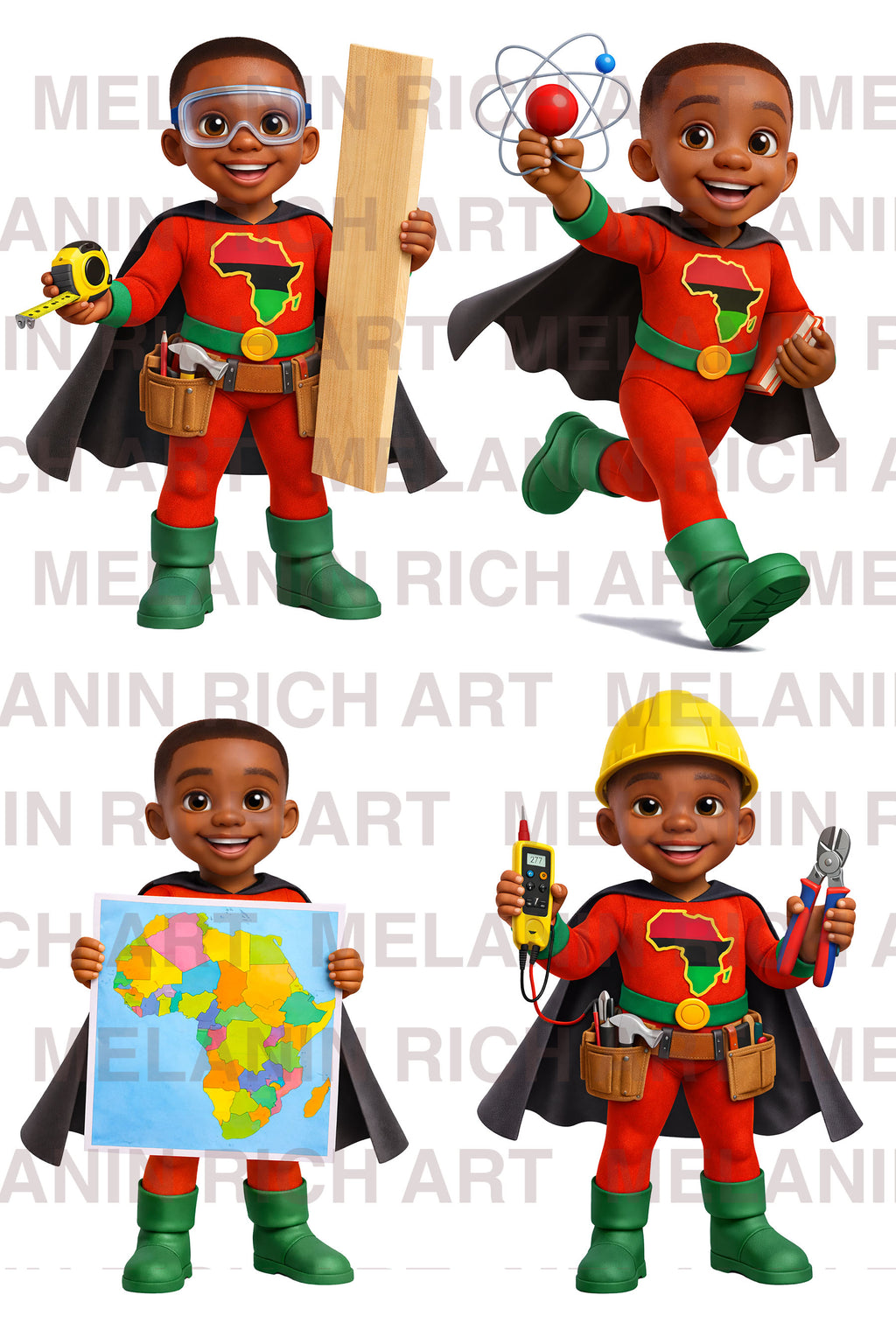 RBG SUPER KID BLACK BOY  EDUCATION HERO COLLECTION
